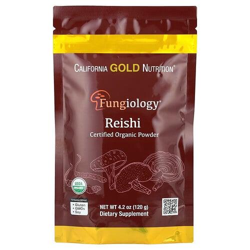 캘리포니아 골드 뉴트리션 California Gold Nutrition, Fungiology®, 유기농 인증 영지버섯 분말, 120g(4.2oz) 상품 이미지