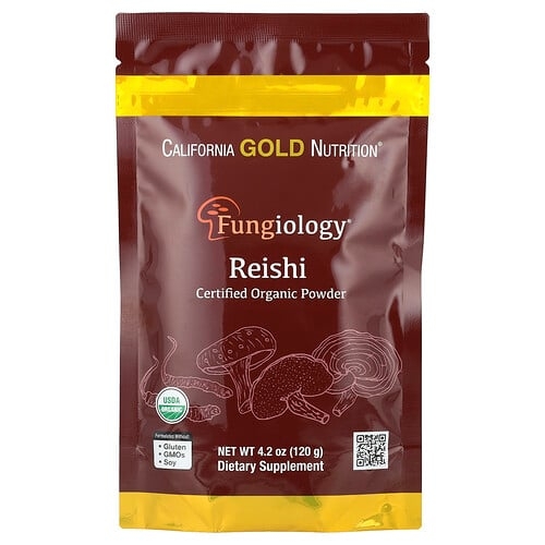 캘리포니아 골드 뉴트리션 California Gold Nutrition, Fungiology®, 유기농 인증 영지버섯 분말, 120g(4.2oz) 상세 이미지