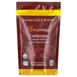 캘리포니아 골드 뉴트리션 California Gold Nutrition, Fungiology®, 유기농 인증 번데기 동충하초 분말, 120g(4.2oz)