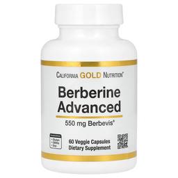 캘리포니아 골드 뉴트리션 California Gold Nutrition, 베르베린 어드밴스드, Berbevis 파이토솜, 해바라기 레시틴 함유 베르베린 포스포리피드 복합체, 550mg, 베지 캡슐 60정