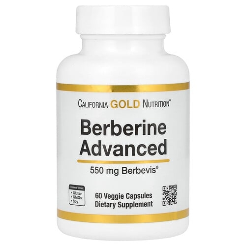 캘리포니아 골드 뉴트리션 California Gold Nutrition, 베르베린 어드밴스드, Berbevis 파이토솜, 해바라기 레시틴 함유 베르베린 포스포리피드 복합체, 550mg, 베지 캡슐 60정 상세 이미지