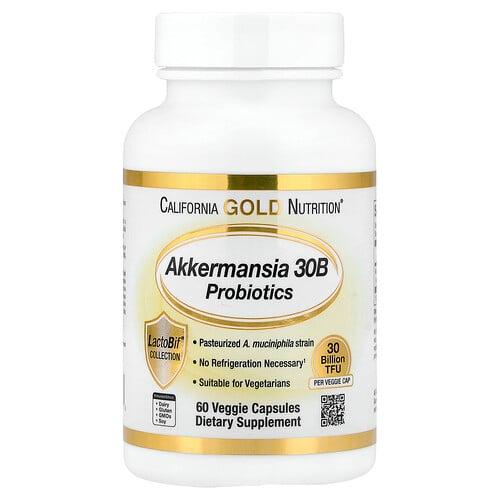 캘리포니아 골드 뉴트리션 California Gold Nutrition, 아커만시아 300억, 베지 캡슐 60정 상품 이미지