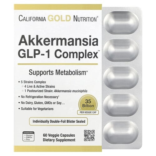 캘리포니아 골드 뉴트리션 California Gold Nutrition, Akkermansia + Probiotics GLP-1 Complex, 베지 캡슐 60정 상세 이미지
