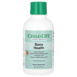 ChildLife Clinicals, 비타민D3 및 비타민K2 함유 액상 칼슘/마그네슘 포뮬라, 천연 오렌지, 473ml(16fl oz)