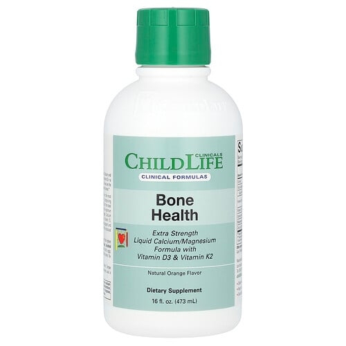 ChildLife Clinicals, 비타민D3 및 비타민K2 함유 액상 칼슘/마그네슘 포뮬라, 천연 오렌지, 473ml(16fl oz) 상세 이미지