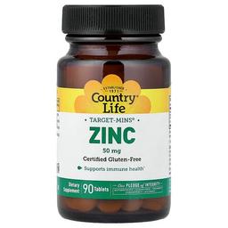 컨츄리 라이프 Country Life, Target-Mins®, 아연, 50mg, 90정