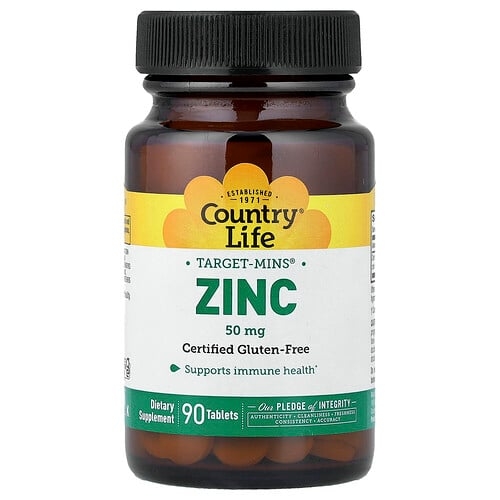 컨츄리 라이프 Country Life, Target-Mins®, 아연, 50mg, 90정 상세 이미지