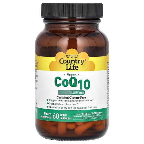 컨츄리 라이프 Country Life, 비건 CoQ10, 100mg, 베지 캡슐 60정 상세 이미지