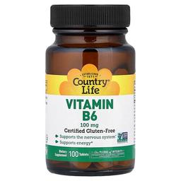 컨츄리 라이프 Country Life, 비타민B6, 100mg, 100정
