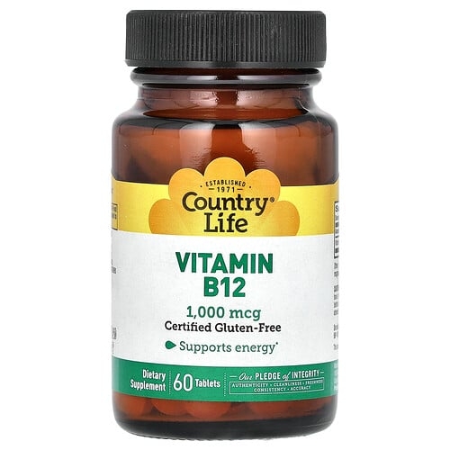 컨츄리 라이프 Country Life, 비타민B12, 1,000 mcg, 60정 상세 이미지