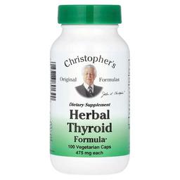 크리스토퍼 오리지날 포뮬라 Christopher's Original Formulas, 허브 Thyroid Formula, 베지 캡슐 100정