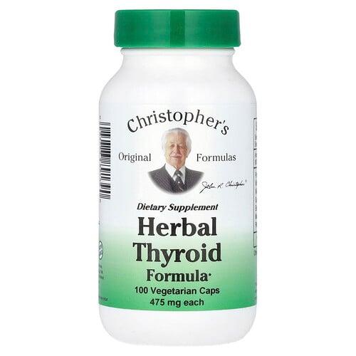 크리스토퍼 오리지날 포뮬라 Christopher's Original Formulas, 허브 Thyroid Formula, 베지 캡슐 100정 상품 이미지