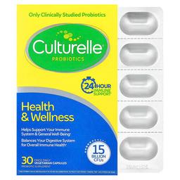컬처렐 Culturelle, 프로바이오틱스, 건강 및 웰니스, 150억 CFU, 1일 1회, 베지 캡슐 30정