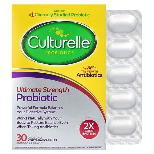 컬처렐 Culturelle, 프로바이오틱, 얼티밋 스트렝스 프로바이오틱, 200억CFU, 베지 캡슐 30정 상세 이미지