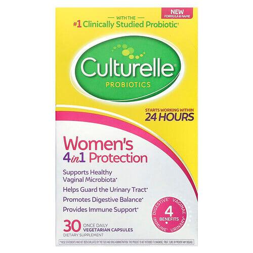 컬처렐 Culturelle, 프로바이오틱, 여성용 4 in 1 보호, 하루 1회 베지 캡슐 30정 상품 이미지