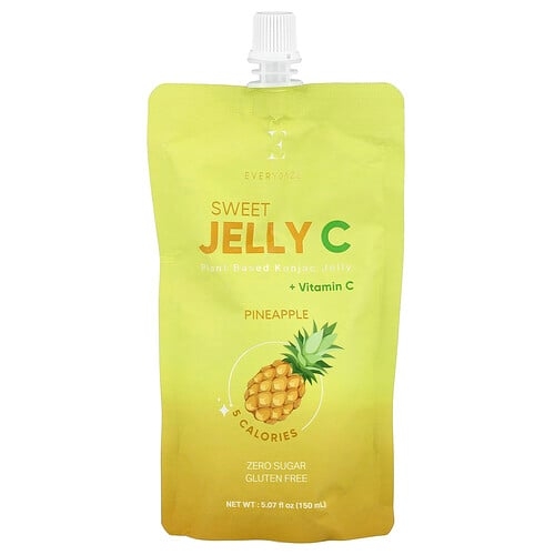 Everydaze, 스위트 젤리 C, 식물성 곤약 젤리, 파인애플 맛, 150ml(5.07fl oz) 상세 이미지