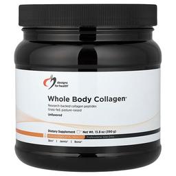 디자인 포 헬스 Designs For Health, Whole Body Collagen®, 무맛, 390g(13.8oz)
