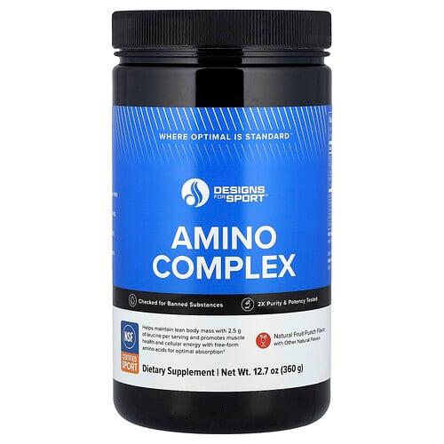 디자인 포 헬스 Designs For Health, 디자인스 포 Sport®, 아미노 복합체, 과일 펀치, 360g(12.7oz) 상품 이미지