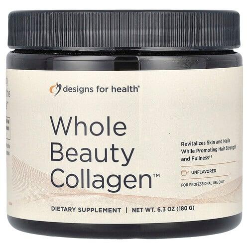 디자인 포 헬스 Designs For Health, Whole Beauty Collagen™, 무맛, 180g(6.3oz) 상품 이미지