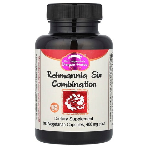드래곤 허브 Dragon Herbs, Rehmannia Six 콤비네이션, 베지 캡슐 100정 상세 이미지