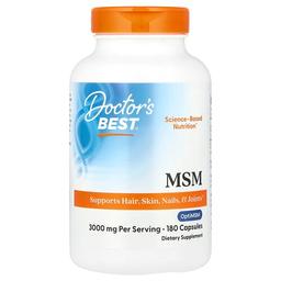 닥터스 베스트 Doctor's Best, MSM, 캡슐 180정(캡슐 1정당 1,000mg)