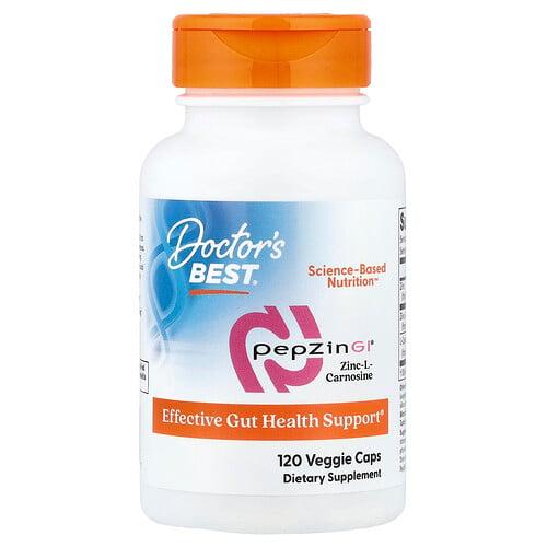 닥터스 베스트 Doctor's Best, PepZin GI®, 아연 L-카르노신, 베지 캡슐 120정 상품 이미지
