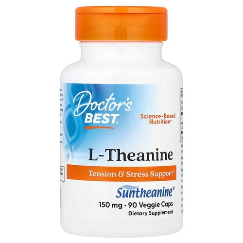 닥터스 베스트 Doctor's Best, Suntheanine 함유 L-테아닌, 150mg, 베지 캡슐 90정 상세 이미지
