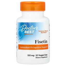 닥터스 베스트 Doctor's Best, Novusetin 함유 피세틴, 100mg, 베지 캡슐 30정