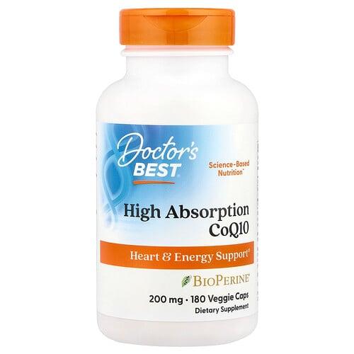 닥터스 베스트 Doctor's Best, 고흡수율 CoQ10, BioPerine 함유, 200mg, 베지 캡슐 180정 상품 이미지
