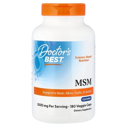 닥터스 베스트 Doctor's Best, MSM, 베지 캡슐 180정(캡슐 1정당 1,000mg) 상세 이미지