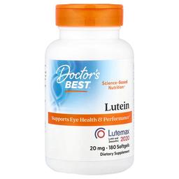 닥터스 베스트 Doctor's Best, 루테인, Lutemax 2020, 20mg, 소프트젤 180정