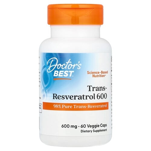 닥터스 베스트 Doctor's Best, 고효능 트랜스 레스베라트롤 600, 600mg, 베지 캡슐 60정 상세 이미지