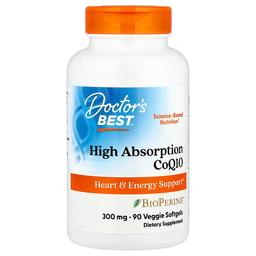 닥터스 베스트 Doctor's Best, 고흡수 CoQ10, 300mg, 소프트젤 90정