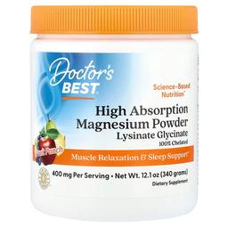 닥터스 베스트 Doctor's Best, 고흡수 마그네슘 분말, 과일 펀치, 340g(12.1oz)