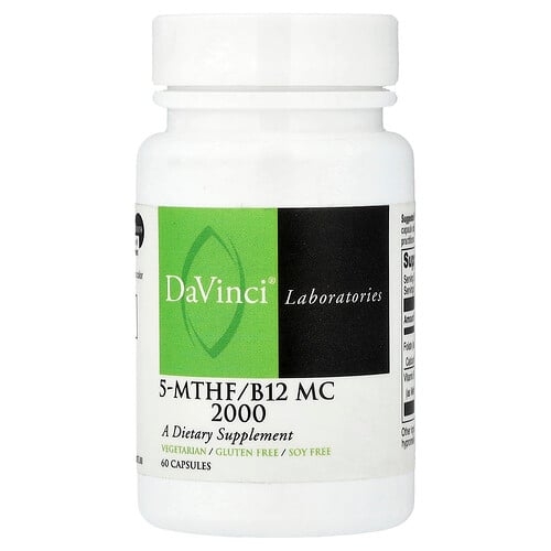 다빈치 래보래토리즈 DaVinci Laboratories, 5-MTHF/B12 MC 2000, 캡슐 60정 상세 이미지