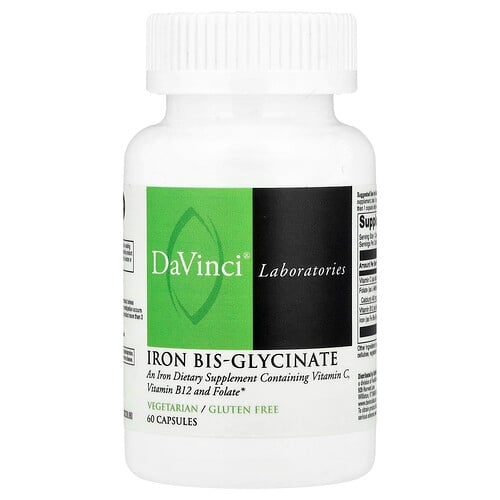 다빈치 래보래토리즈 DaVinci Laboratories, 아이언 비스-글리시네이트, 캡슐 60정 상세 이미지