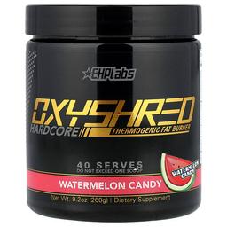 EHP랩스 EHPlabs, OxyShred 하드코어, 발열 지방 연소제, 수박 캔디, 260g(9.2oz)