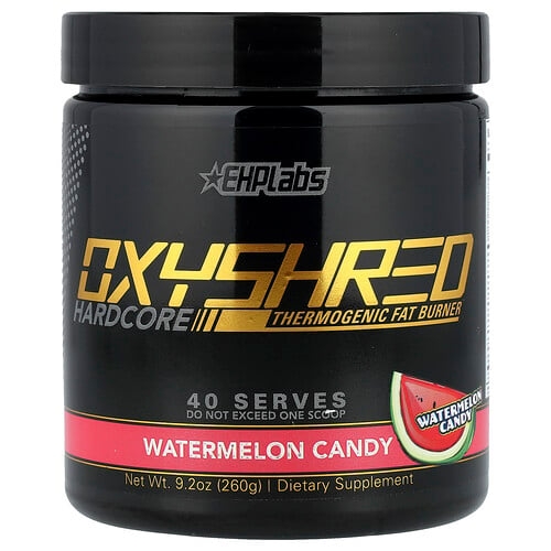 EHP랩스 EHPlabs, OxyShred 하드코어, 발열 지방 연소제, 수박 캔디, 260g(9.2oz) 상세 이미지