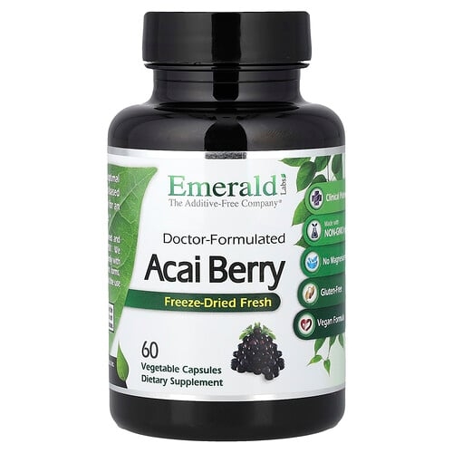에메랄드 래보래토리즈 Emerald Laboratories, 아사이 베리, 베지 캡슐 60정(캡슐 1정당 500mg) 상세 이미지