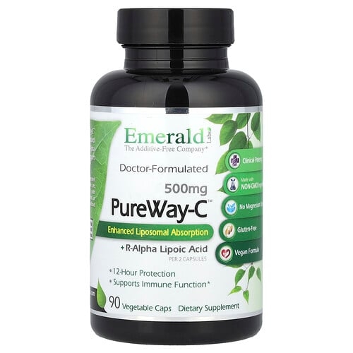 에메랄드 래보래토리즈 Emerald Laboratories, PureWay-C™+ R-알파 리포산, 베지 캡슐 90정 상세 이미지