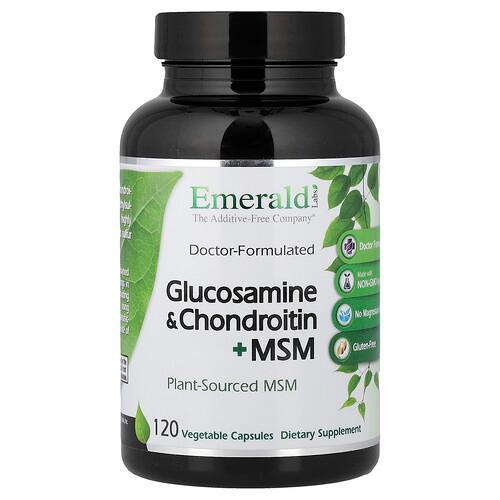 에메랄드 래보래토리즈 Emerald Laboratories, 글루코사민 및 콘드로이틴 + MSM, 캡슐 120정 상품 이미지
