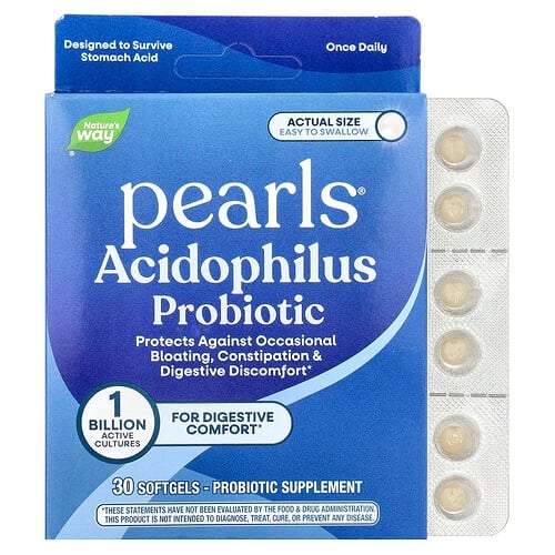 네이쳐스 웨이 Nature's Way, Acidphilus Probiotic Pearls®, 10억CFU, 소프트젤 30정 상세 이미지