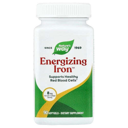 네이쳐스 웨이 Nature's Way, Energizing Iron, 소프트젤 90정 상세 이미지