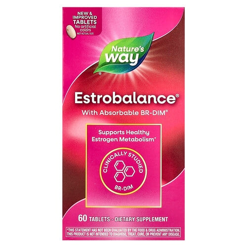네이쳐스 웨이 Nature's Way, 흡수력 높은 BR-DIM이 함유된 EstroBalance, 타블렛 60정 상세 이미지