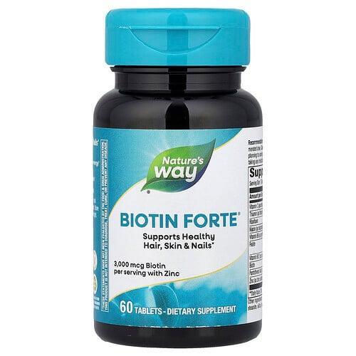 네이쳐스 웨이 Nature's Way, Biotin Forte®, 아연 함유, 60정 상품 이미지