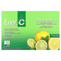 이너 C Ener-C, 비타민C, 종합비타민 드링크 믹스, 레몬 라임 맛, 1,000mg, 30팩, 개당 9.56g(0.3oz)