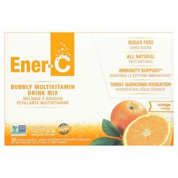 이너 C Ener-C, 톡 쏘는 종합비타민 드링크 믹스, 설탕 무함유, 오렌지 맛, 1,000mg, 30팩, 각 5.35g(0.2oz)