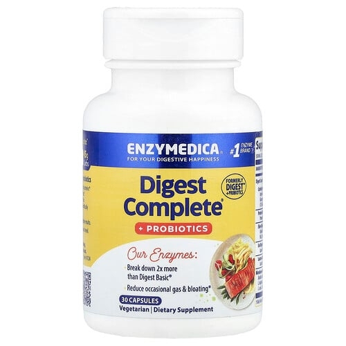 엔자이메디카 Enzymedica, Digest Complete® + 프로바이오틱, 캡슐 30정 상세 이미지