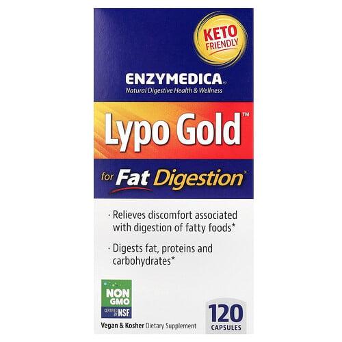 엔자이메디카 Enzymedica, 리포 골드, 지방 소화 최적화, 120 캡슐 상품 이미지