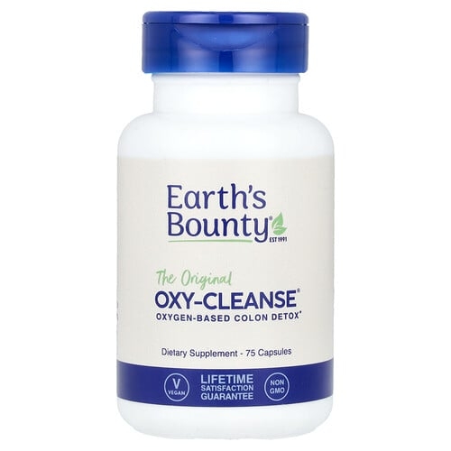 얼스 바운티 Earth's Bounty, Origianl Oxy-Cleanse®, 산소 기반 대장 디톡스, 캡슐 75정 상세 이미지